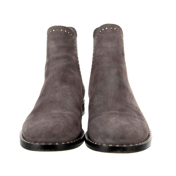 Jimmy Choo 6.5 Suede Studded Merril Chelsea Ankle Boots $1041 BOX Flat Gray 36.5 - Picture 6 of 8